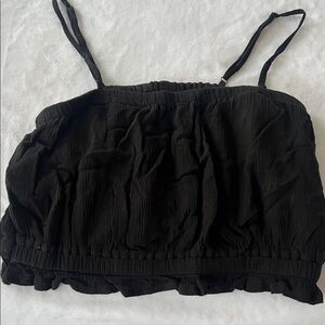 Hollister Black Smocked Top